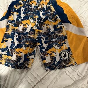 FLOW SOCIETY SHORTS!! boys shorts XS.  Golden state